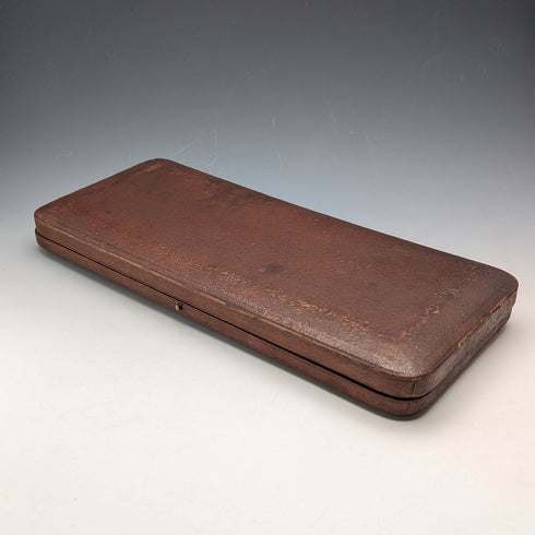 1905 British Antique Silver Plated 12 Tea Spoons & Sugar Tongs Set in Case